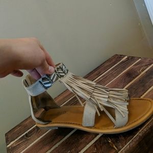 Sandles with fringe and bling